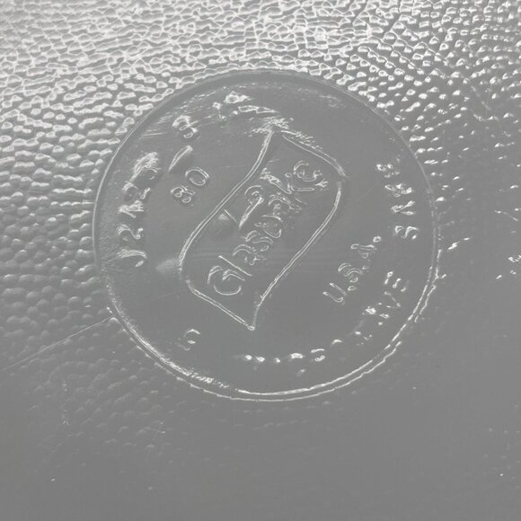 Vintage Glasbake Green Primrose Dream Milk Glass Baking Dish J242 Eight Inch - Picture 6 of 6